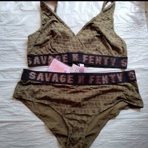 New) Savage x Fenty Forever Savage High-Leg Bikini Set! 2X